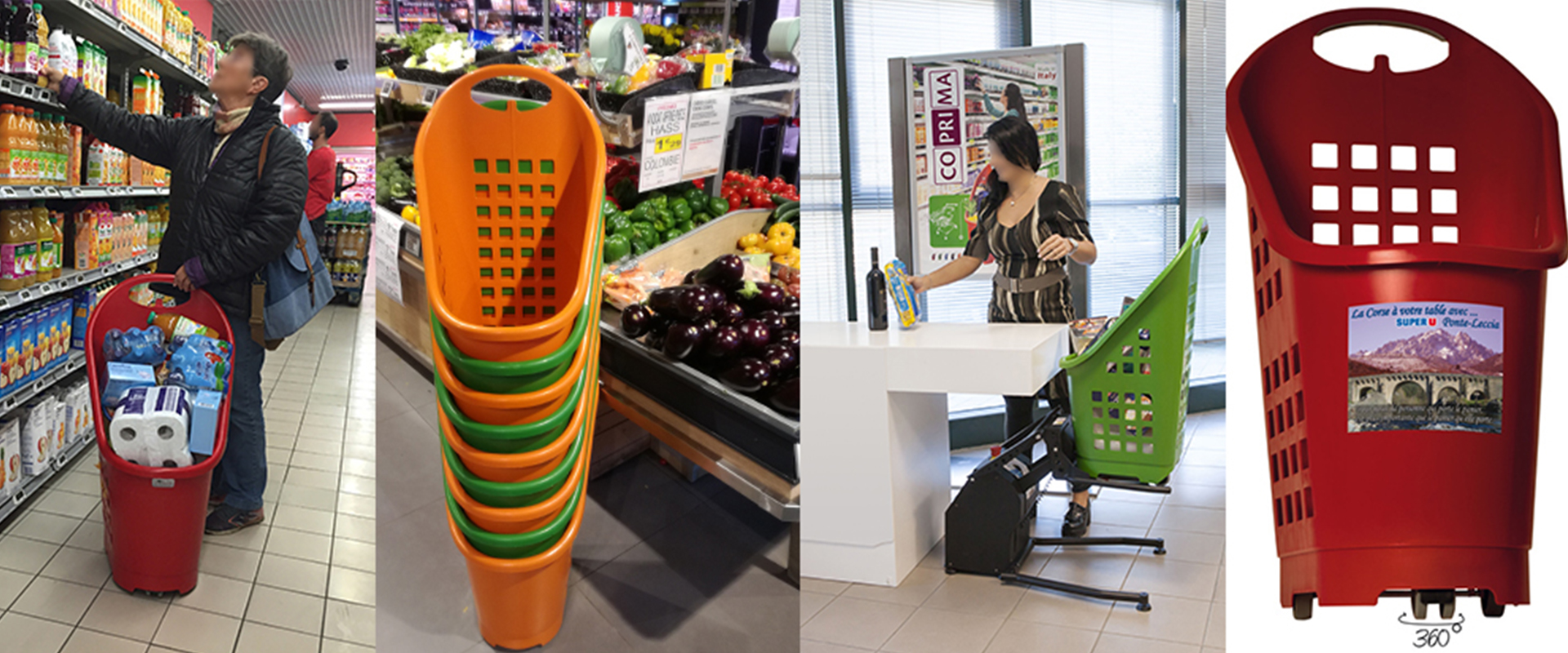 Le panier à roulettes MonoBloc et autres chariots ultra maniables pour le confort de vos clients !