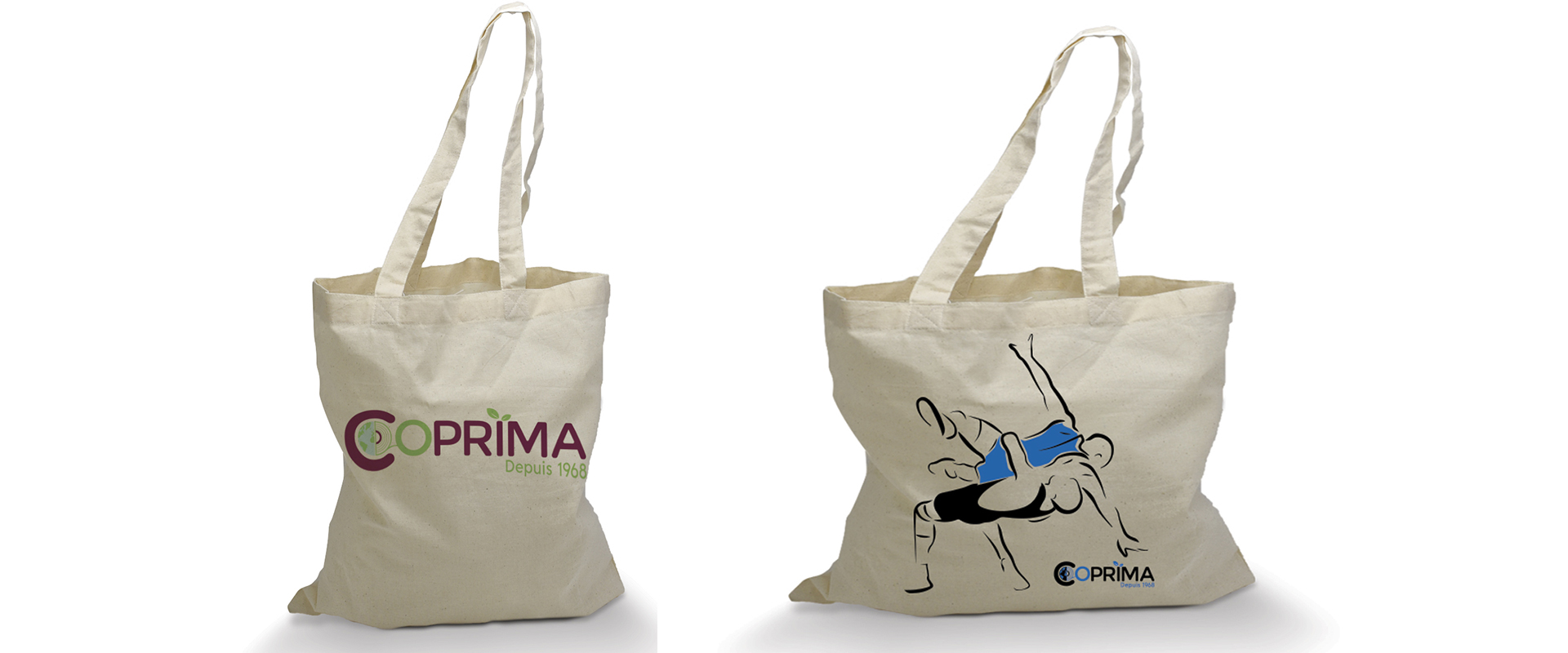 Les sacs en coton réutilisables, en vente chez COPRIMA