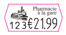 CONTACT - Etiquettes - 26 x 12 - Blanche Pré-imprimée - Pour pince 6.26 ou 8.26 - (UVC:63000)