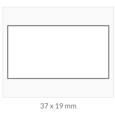 CONTACT - Etiquettes - 37 x 19 - Blanche - Pour pince 24.37 - (UVC:28000)