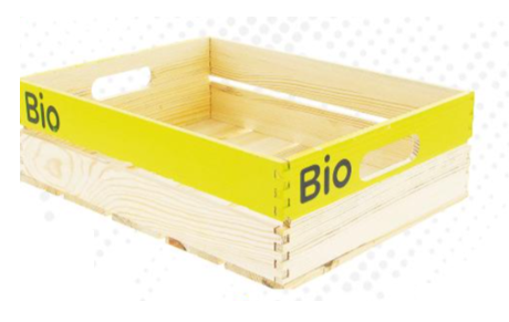 Cagette en pin naturel bio - 400 x 300 mm x 120 mm - (UVC:6)