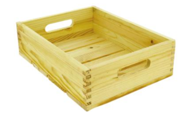 Cagette en pin naturel - 360 x 270 mm x 100 mm - (UVC:4)