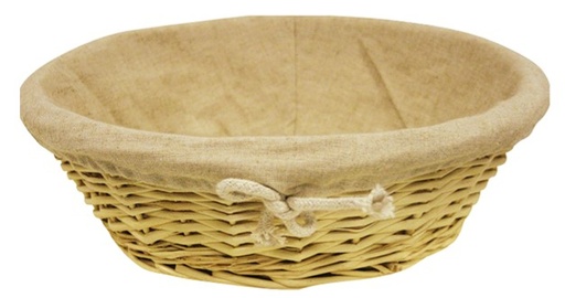 Panière boulangère coupe osier doublé jute - Dia 370 x 100 mm - (UVC:60)