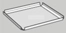 Porte assiette PETG 3 mm 250x250 mm avec 4 plis et deux trous centraux pour fixation- (UVC: 1)