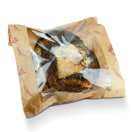 Sacs Pain Boule kraft à fenêtre- Petit (230+40) x 300 mm - (UVC:1000)