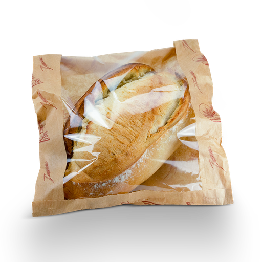 Sacs Pain Boule kraft à fenêtre - Grand (300+50) x 350 mm - (UVC:1000)