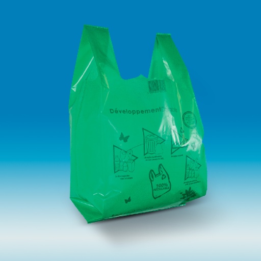 Sacs Bretelles réutilisables 300 x (80+80) x 540 mm Jumbo - Green - (UVC:500)